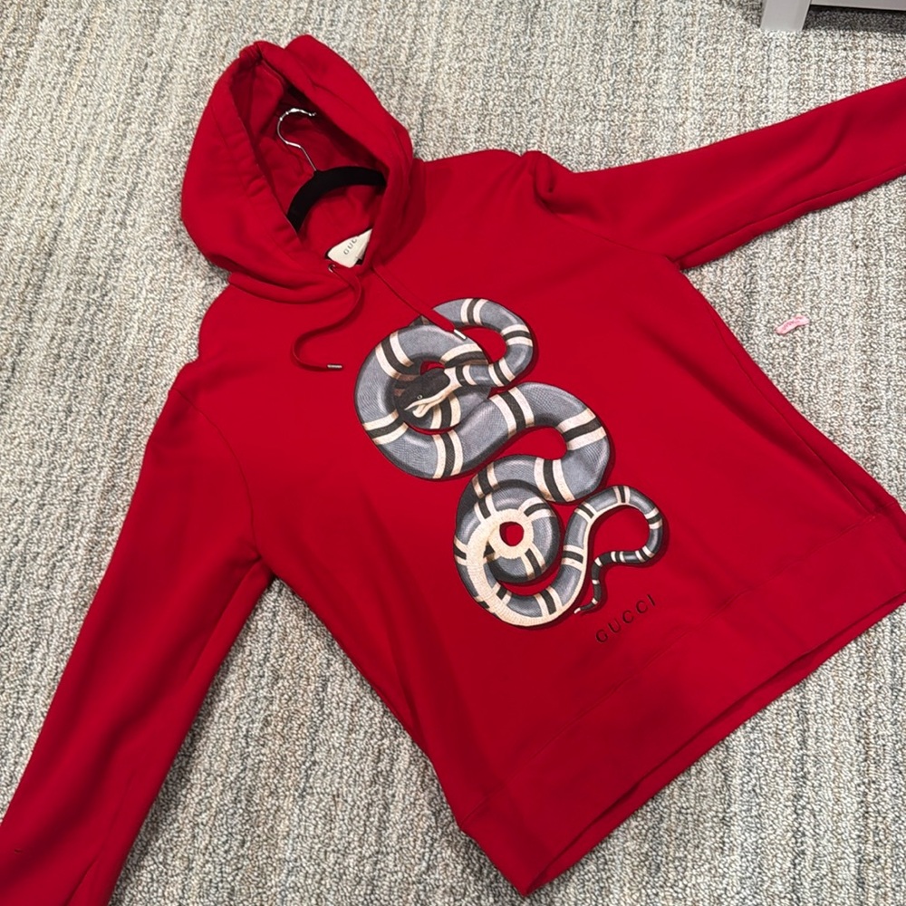 Gucci Snake Hoodie Gucci Sweatshirt Red Snake
Size XXL